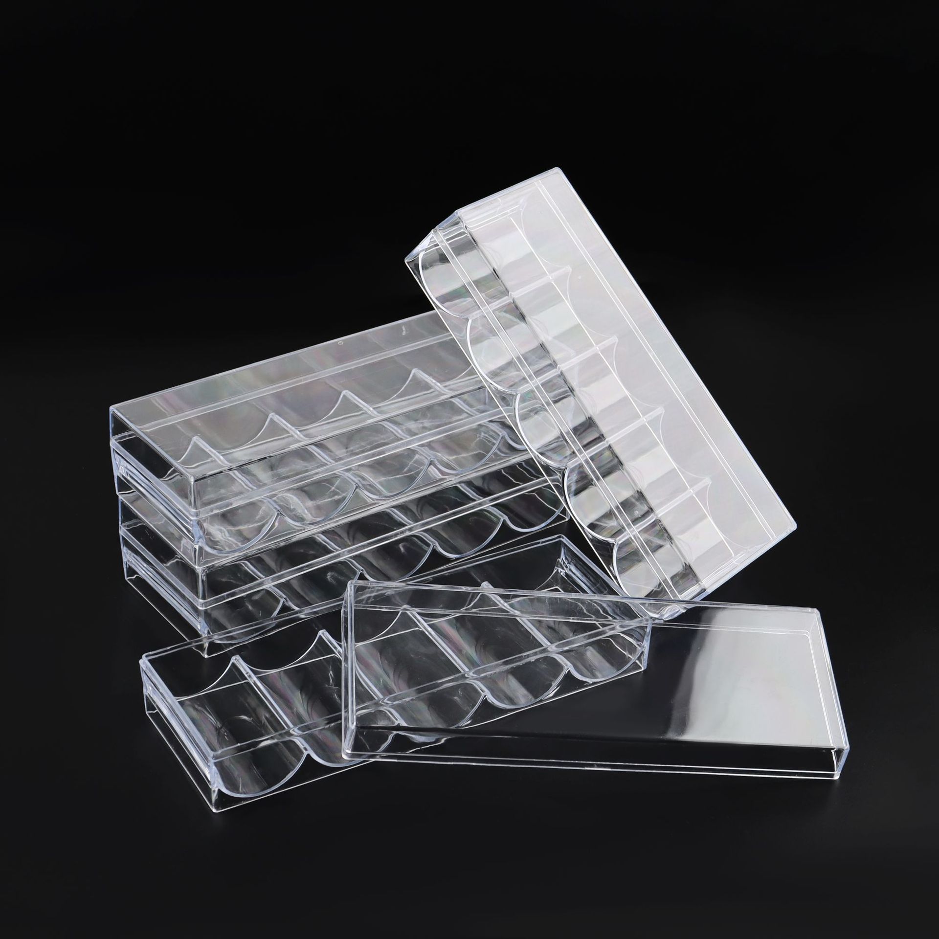 Can hold 100 chip box Texas Hold'em transparent card plate chip rack integral coin storage box