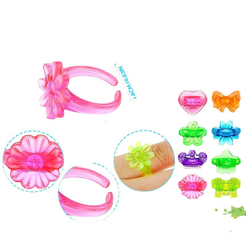 Children's Play House transparent ring jewelry toys cross-border gift small toy set egg party toys wholesale