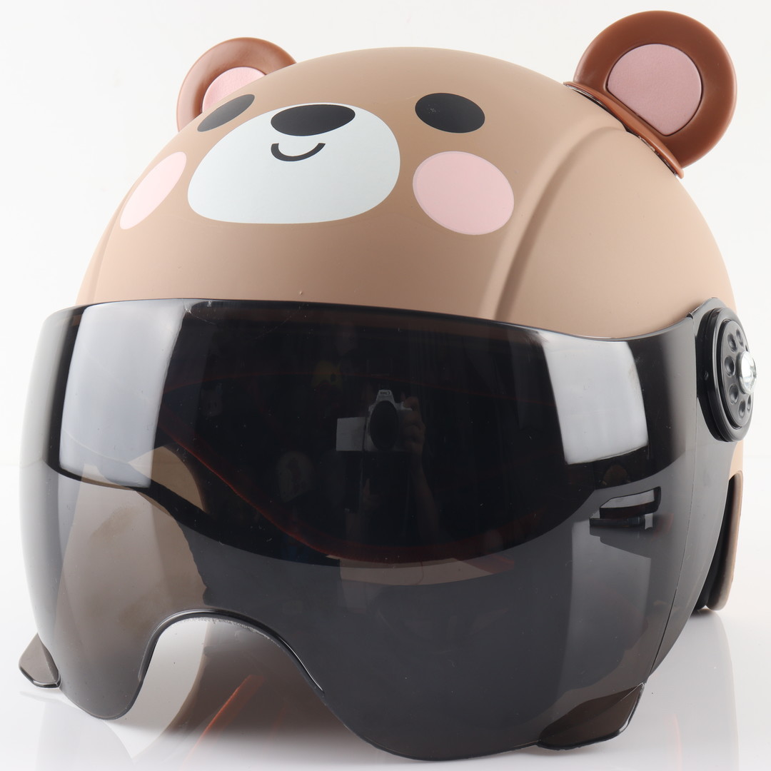 Cross-border special for electric car children's helmet cartoon cute half helmet bear children student baby helmet riding