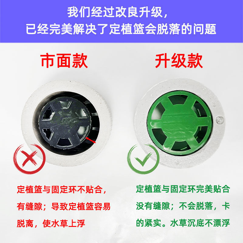 New Aquatic Plant Fixing Ring, Aquatic Plant Planting Three-Piece Set, Ceramic Ring, Planting Cotton, Planting Basket, Planting Ring, Fish Tank Sinking Ring