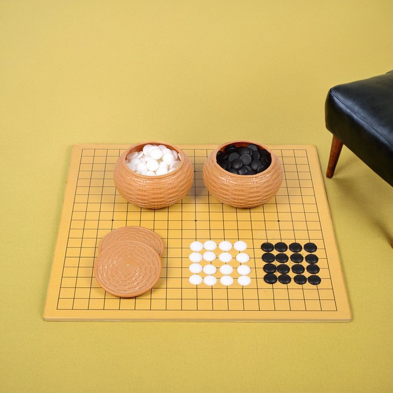 Go Children Beginner suit Game Chess Pieces Gobang Chess Two-in-One Chessboard melamine 19-way chessboard