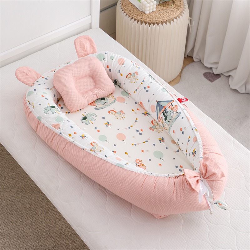 Amazon's New Style Crib-In-Bed Portable Baby Nest Foldable Bed Removable and Washable Baby Lounge Chair