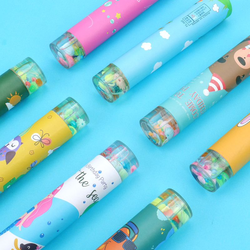 Cross-Border Wholesale Kaleidoscope Large and Small Educational Toys Paper Cartoon Kaleidoscope Night Market Stall Supply Kaleidoscope