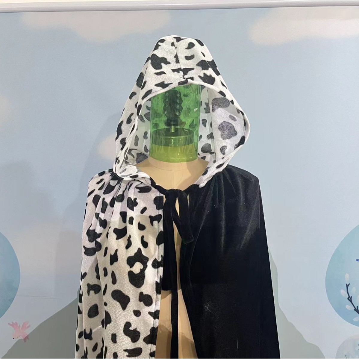 Cow Pattern Halloween Cloak Christmas Cloak Cosplay Five-Day Performance Costume Shawl Performance Art Dress
