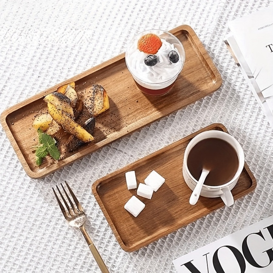 Wholesale Acacia Wooden Tray Cloud Shape Tea Tray Dinner Tray Cafe Sweet Tray Storage Tray Cake Tray