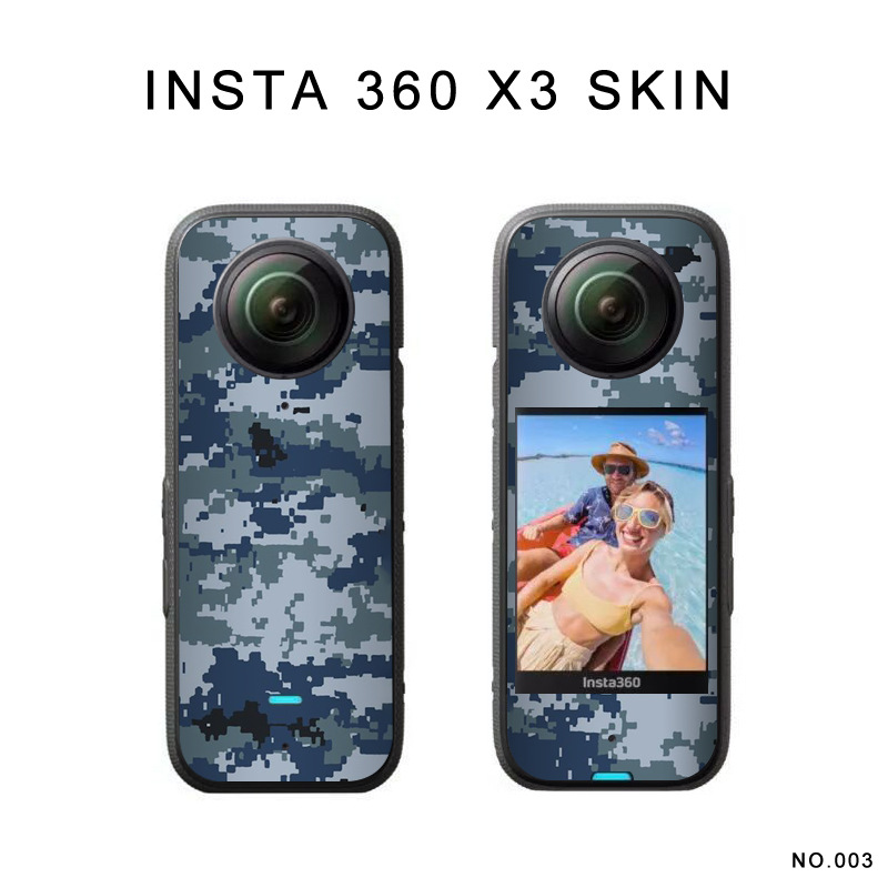 Insta360 X3 Sticker Shadow Stone X3 Action Camera Protective Film Personalized Color Sticker Anti-Scratch Waterproof Air Guide Backing