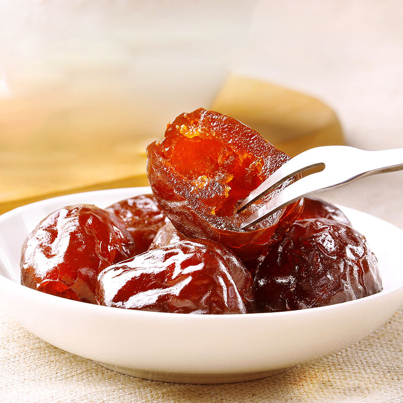 Baicao Flavor Donkey Hide Gelatin Candied Dates 50g Box Size 70 Packages Cored Golden Silk Red Dates Popular Office Casual Snacks