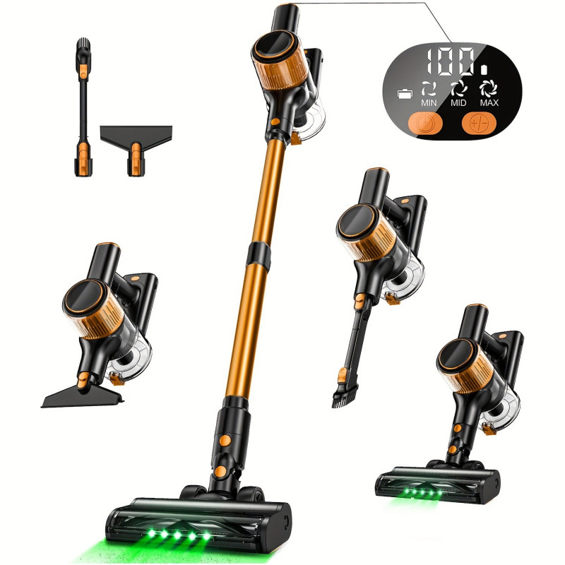 2026 New Cross-Border Dropshipping Cordless Vacuum Cleaner 28Kpa Suction 8-in-1 Long Stick Vacuum Cleaner
