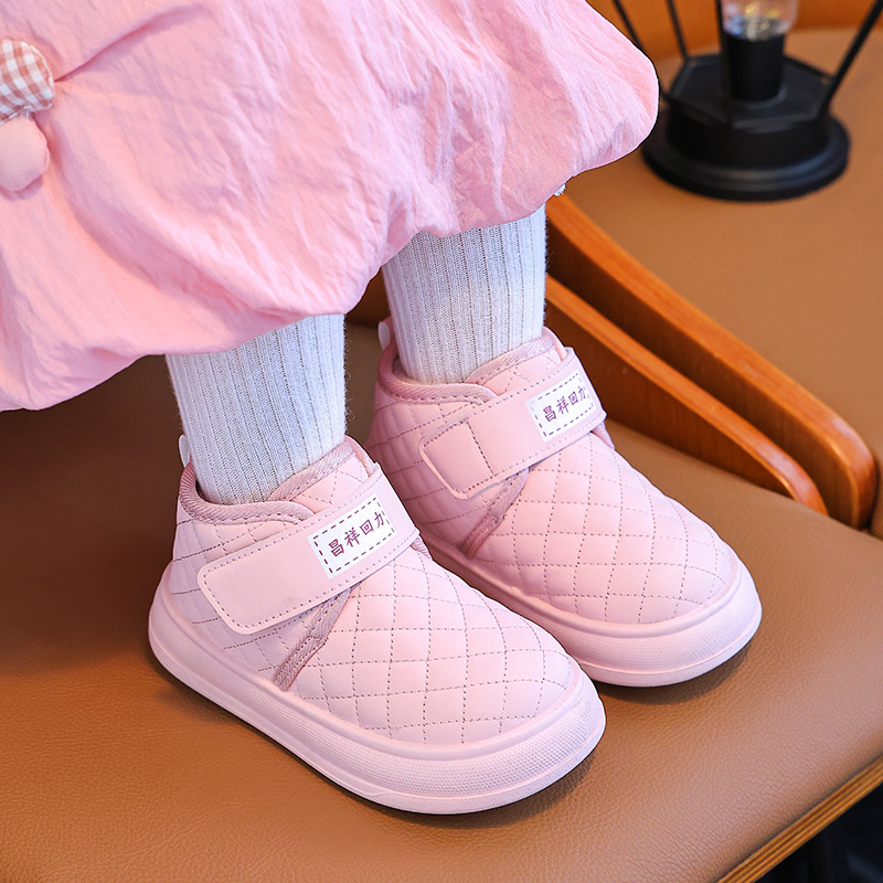 Winter Children's Snow Boots Boys and Girls fleece-lined Boots Thickened Warm Children's Shoes Baby Cotton New Boots