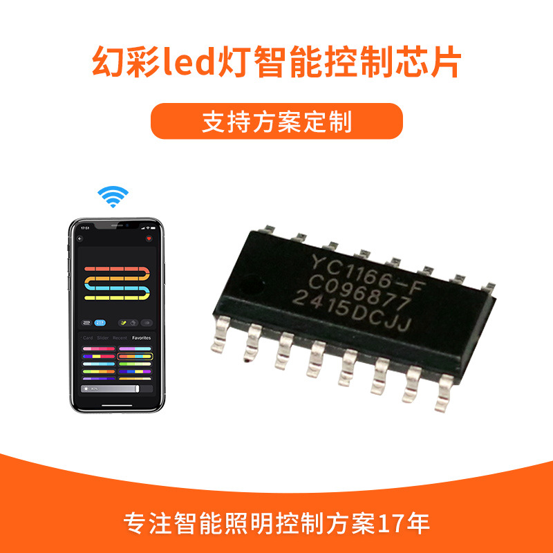 Customized Wifi Bluetooth Magic Light Strip Ic Solution with Built-In Firmware Dimming Smart Chip App Remote Control