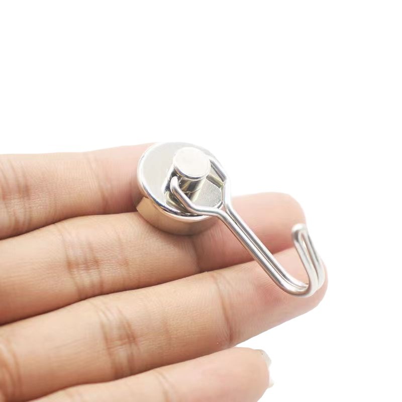 Neodymium Iron Boron Strong Magnetic Hook Anti-Collision Metal Super Strong Suction Cup Magnet Hook Strong Magnetic Fixing Hook Magnetic Patch