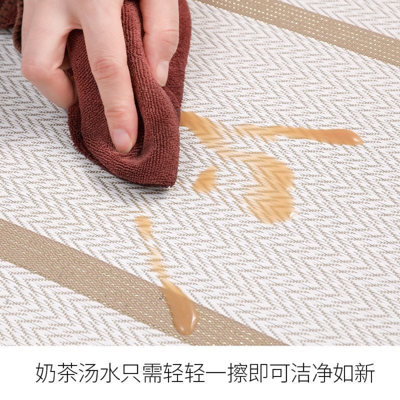 Horizontal Pattern Dining Table Placemat Placemat Insulation Mat Pvc European Accessible Luxury Ins Simple Style No-Wash Waterproof, Oil-Proof and Anti-Scalding