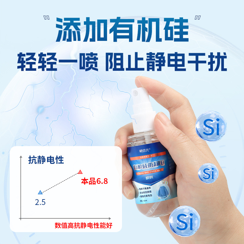 Organic Silicone Anti-Static Spray Clothing Hair Wrinkle Anti-Static Spray Clothing Softener Anti-Static Spray