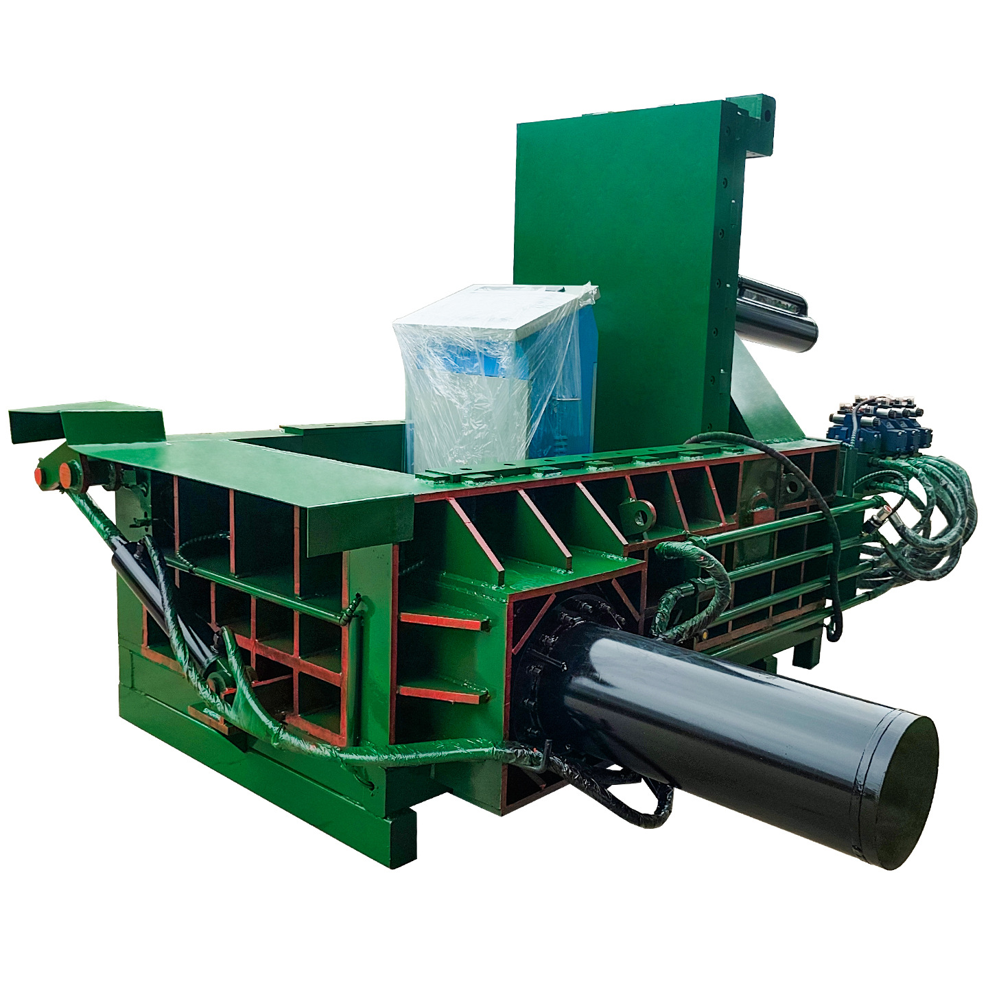 Fully Automatic Small Iron Shaving and Briquetting Machine, One-Sided Push-Pack Waste Metal Color Steel Tile Canister Baler