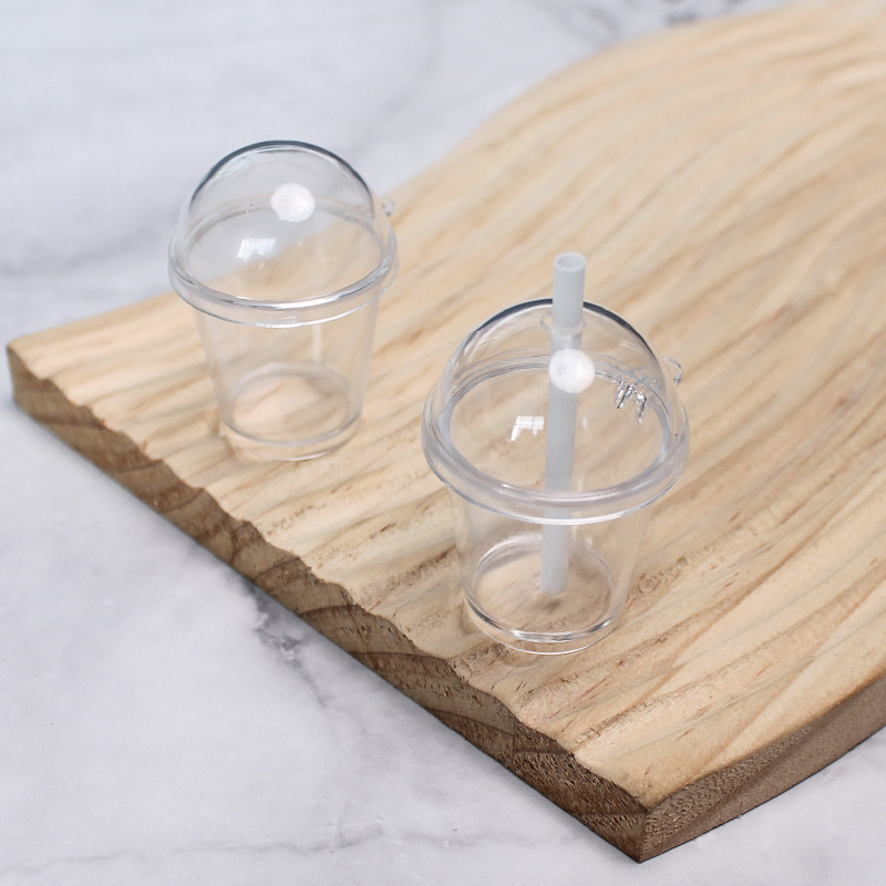 Miniature Simulated Wood Ash Cup Milk Tea Cup Toy DIY Children's Craft Material Kit Dollhouse Miniature Food Toy Cup