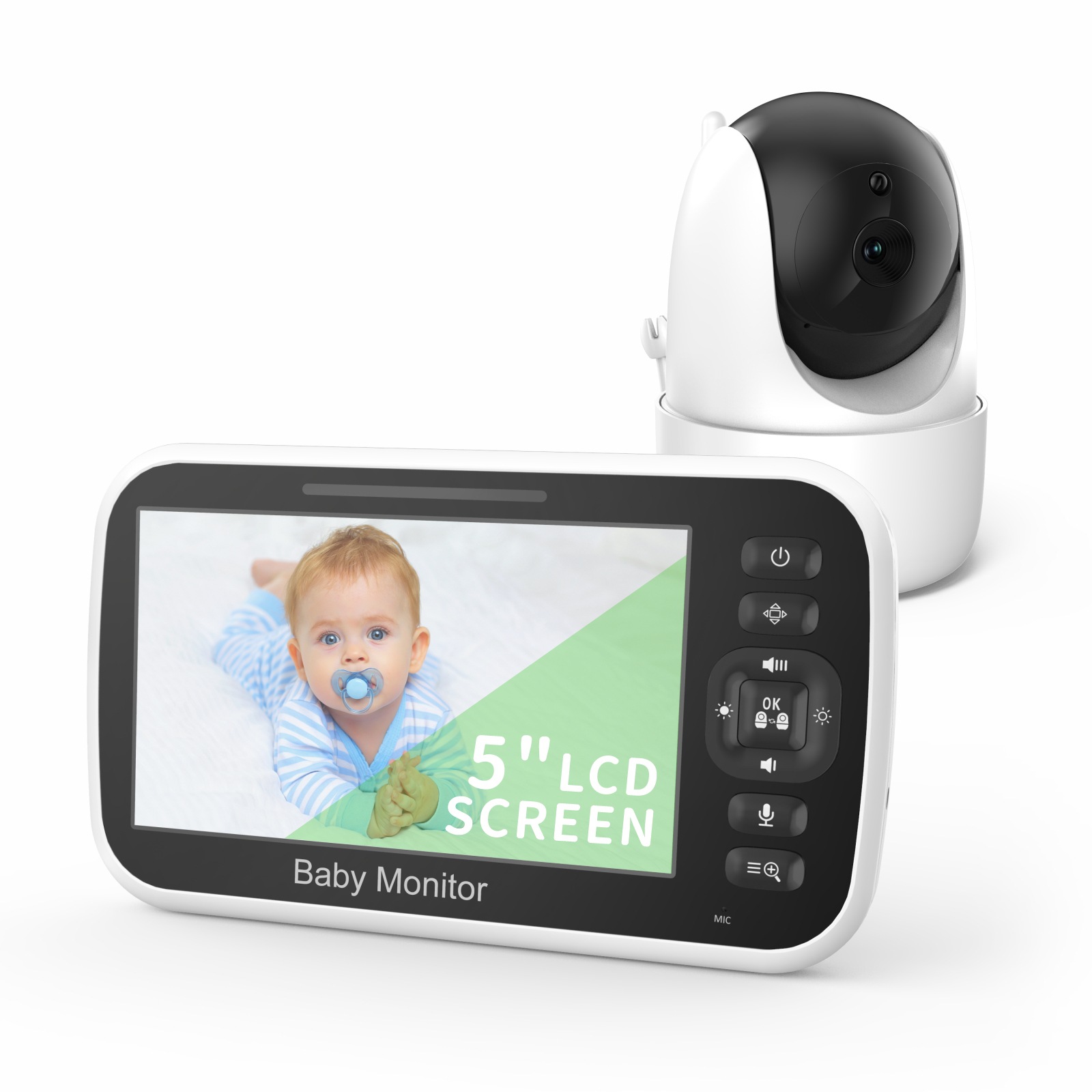 【】Sm 6515inch Baby Care Monitor Surveillance Camera Baby Camera with Night Vision Smart Monitor