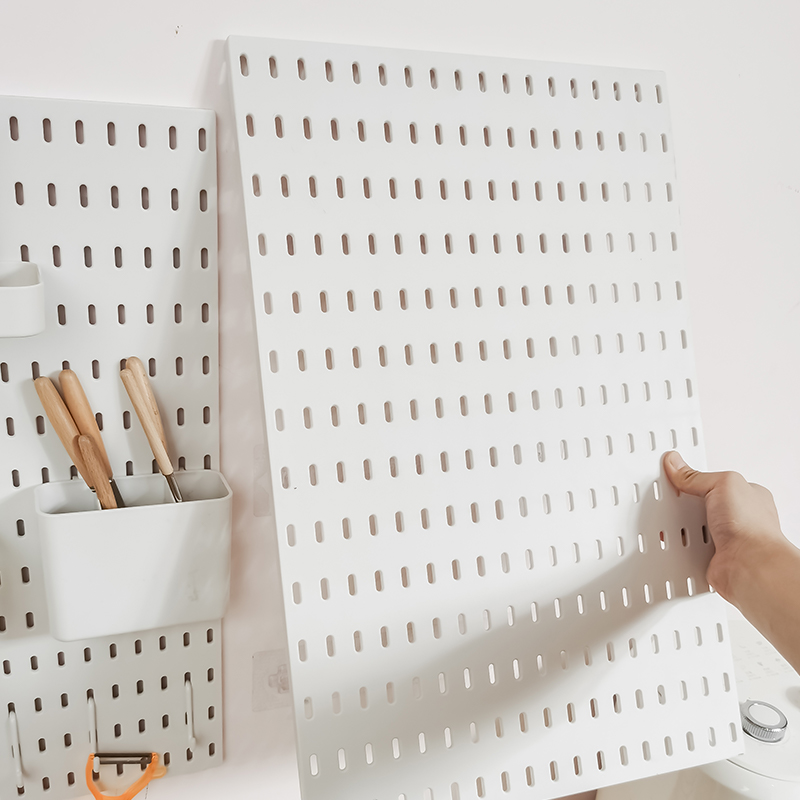 Extra Large Hole Board Self-adhesive Punch-free Storage Rack Kitchen Wall Nail-free Hanging Board Bathroom Wall Storage