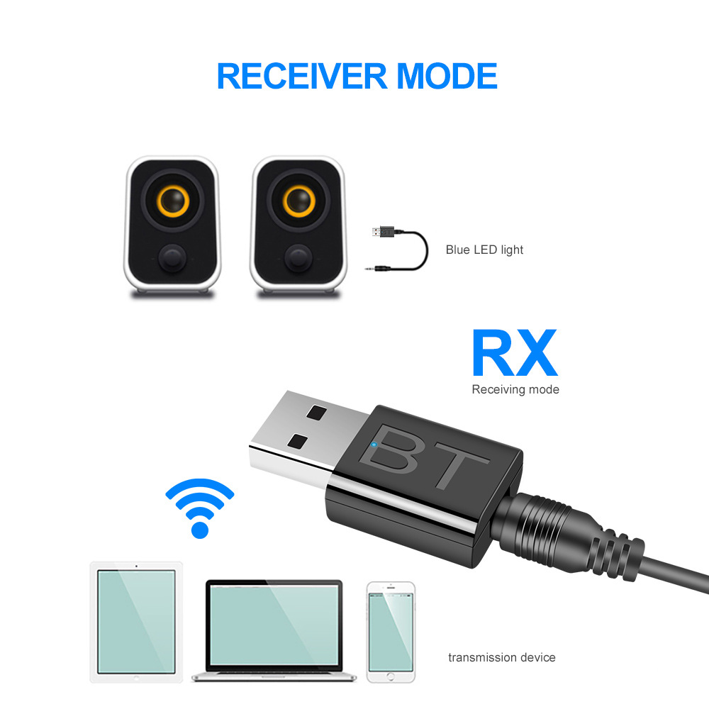 2 in 1 USB Bluetooth transmitter receiver wireless Bluetooth sound card audio USB Bluetooth receiver transmitter