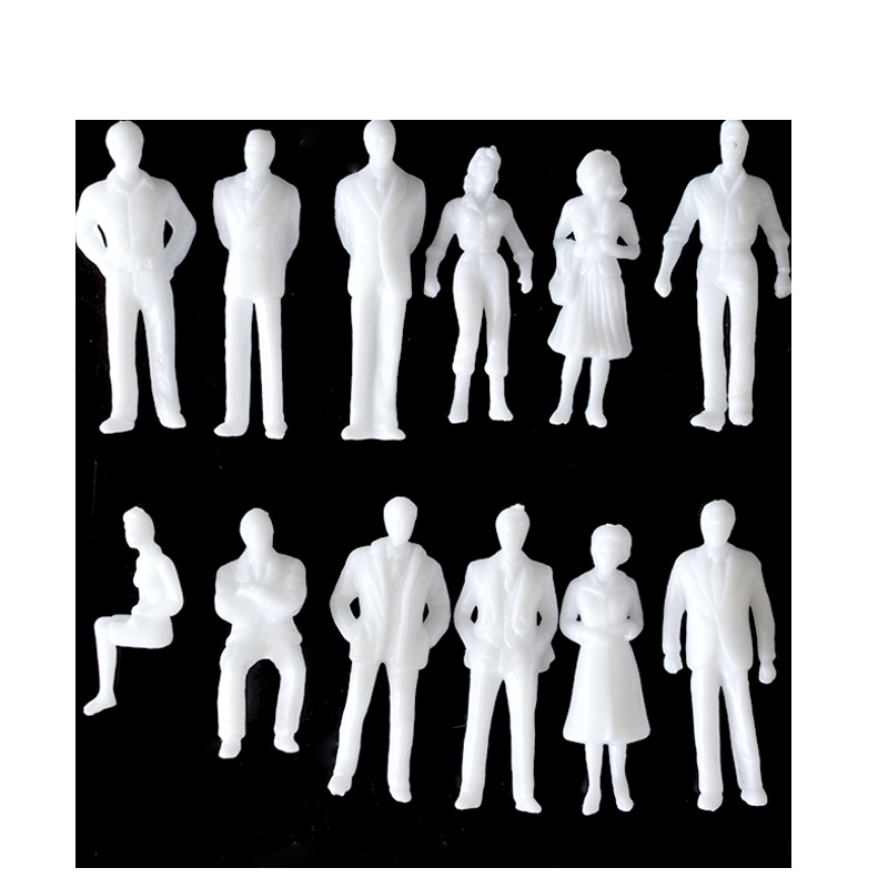 DIY Handmade Sand-table Building Model Material Miniature Field Landscape Mini Simulation Figure Doll White Little Man