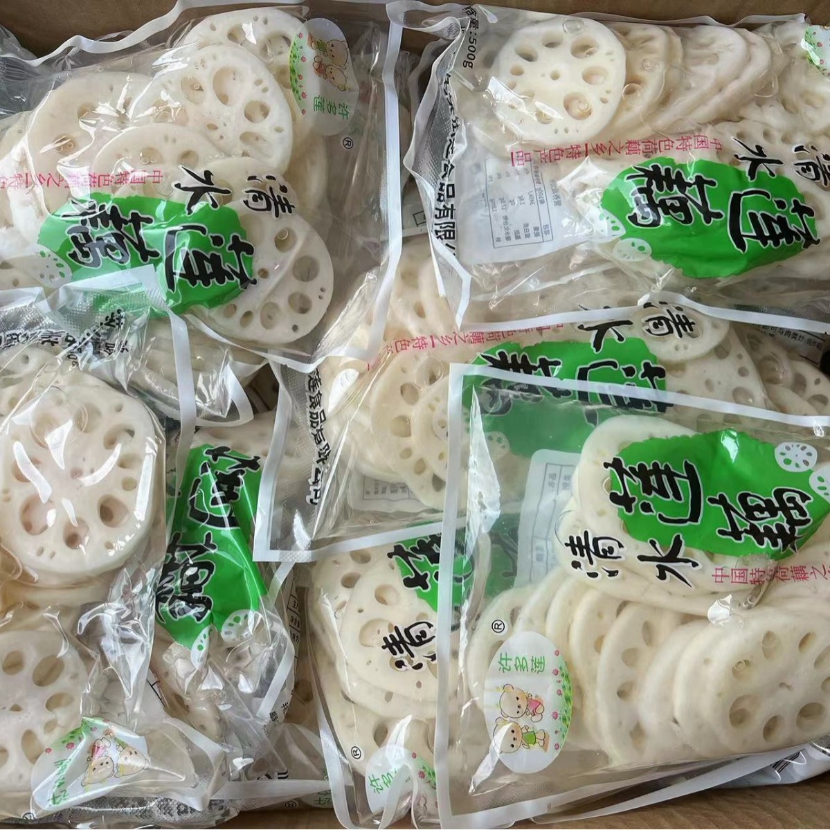 Clear Water Lotus Root Slices 500g Wholesale Fresh Hot Pot Spicy Hotpot Skewers Fried Cold Catering Ingredients