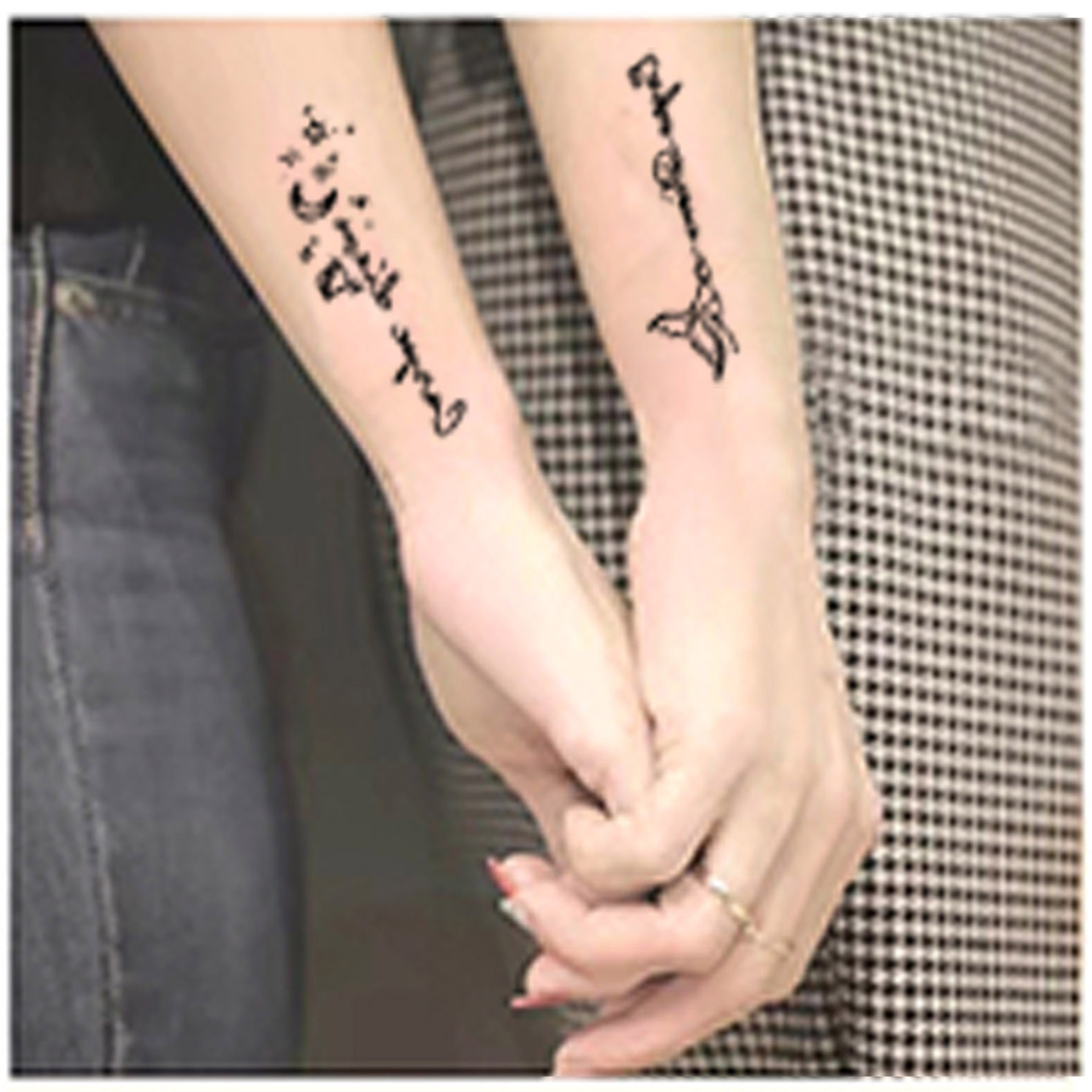 Factory direct new small fresh tattoo stickers high sense ins English letters small figure personalized tattoo stickers