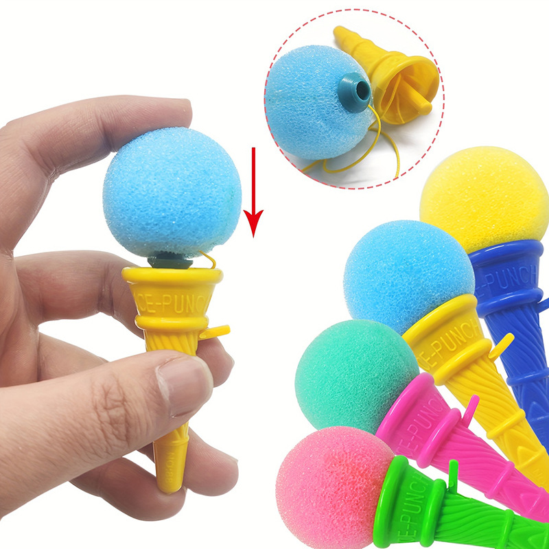 Supply 10CM ice cream pasan ball gun toy ejection ice cream pinball toy wholesale cross-border