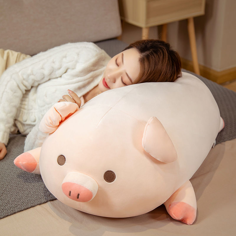 Pig Doll Cute Stuffed Toy Pig Doll Sleeping Hug Bed Pillow Super Soft Rag Doll Gift for Girlfriend
