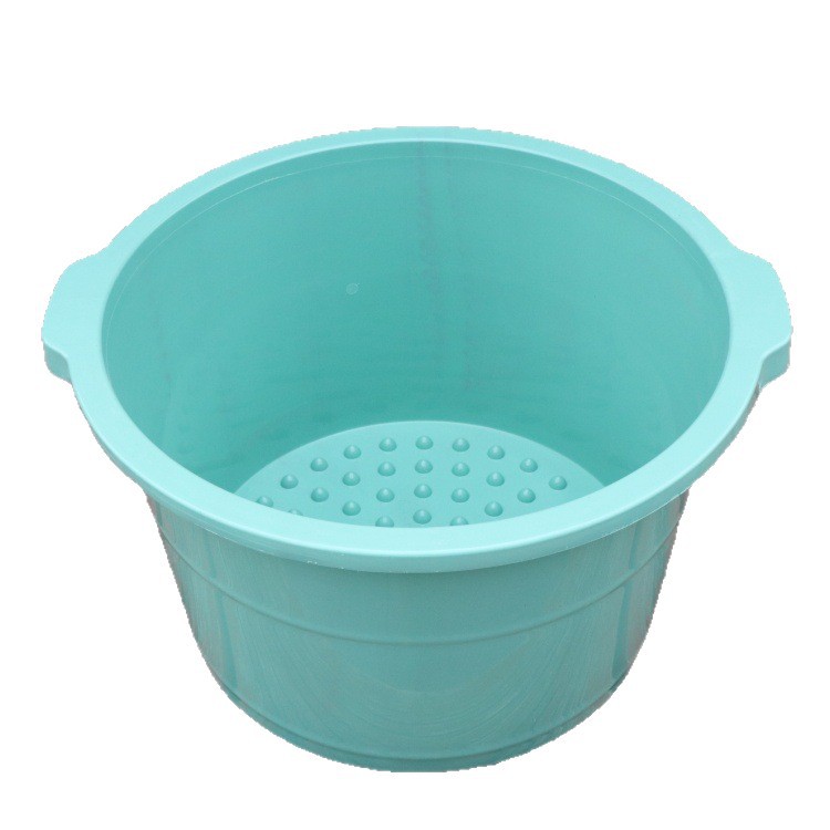 Thickened Plastic Raised Massage Foot Bath Bucket, Deepened Hand and Foot Bath Basin, Large Durable Foot Bath Basin