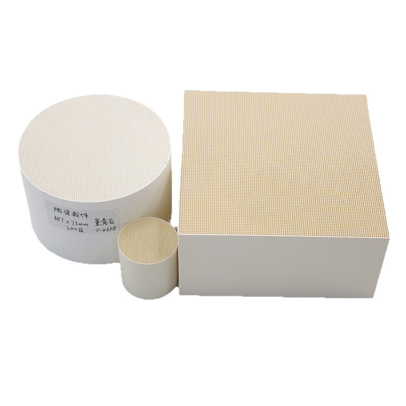 Honeycomb Ceramic Catalyst Carrier Voc Exhaust Gas Treatment Platinum Palladium Precious Metal 100*100*50 Ceramic Carrier