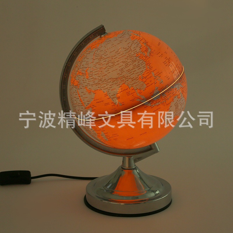 Jingfeng Custom Metal Bracket Globe Led Ornaments Custom Oem School Geography Teaching Tools Hd