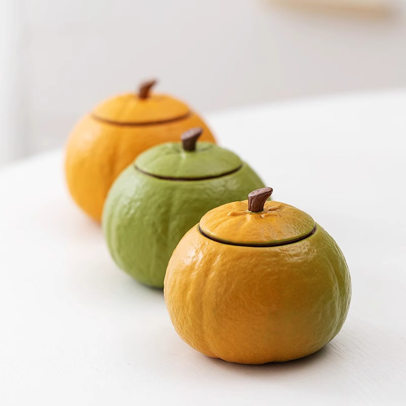 Апельсиновая чайная банка, креативные чайные аксессуары, герметичная банка для хранения чая, портативная банка