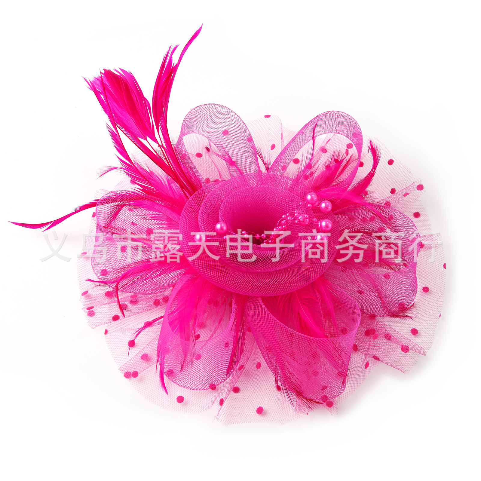 European and American Explosions Feather Headwear Horse Racing Festival Cock Stage Performance Cheongsam Hair Accessories Twist Yangko Square Dance Headflower