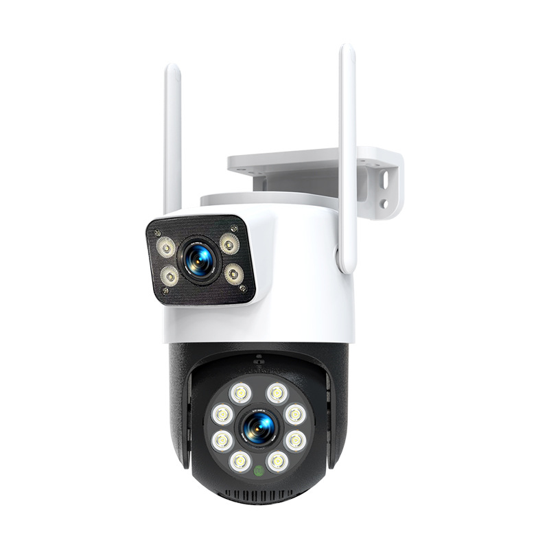 360 Panoramic Dual-Lens Dual-Screen Outdoor Waterproof Wifi Monitor High-Definition Camera Wireless Monitoring Infrared