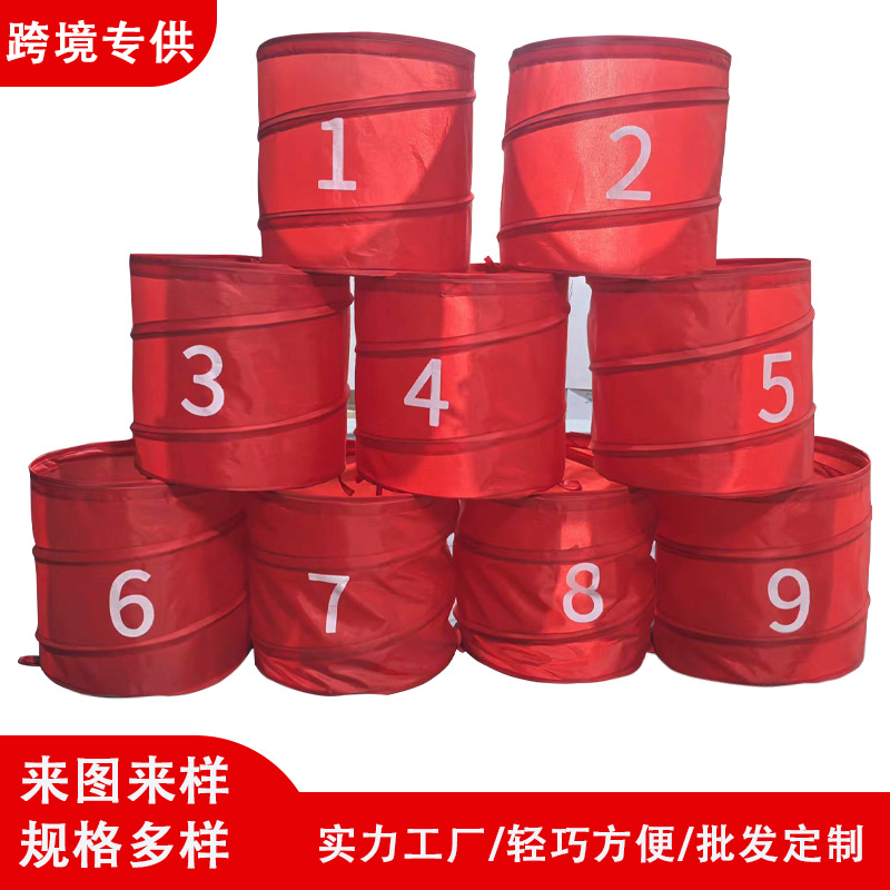 Складная тканевая бочка для игры в гольф, игрушечная бочка, портативное ведро для практики на улице, цифровое ведро для хранения