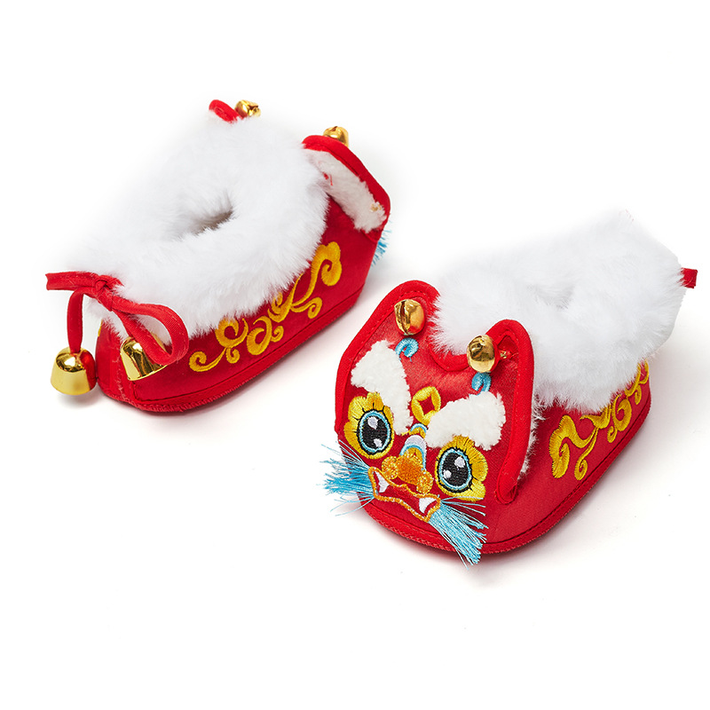 Xiangyun Embroidered Soft-Soled Cotton Shoes Tiger Head Shoes for Men and Women Baby Pre-Step Toddler Shoes Infant Faucet Handmade Cloth Shoes