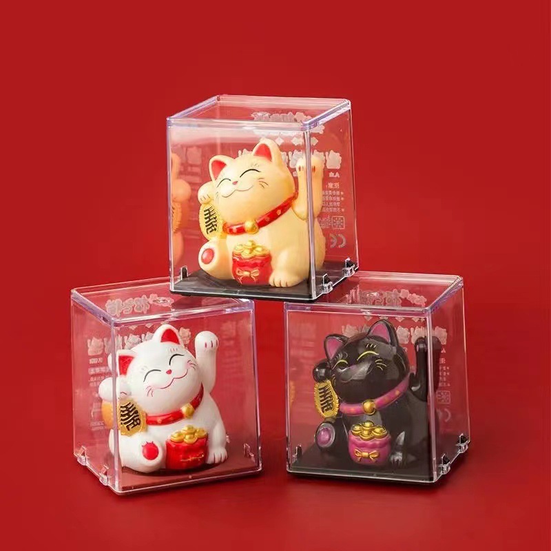 Waving Hand Lucky Cat Car Decoration Ornaments Automatic Waving Hand Home Desktop Cashier Ornaments Opening Creative Gifts