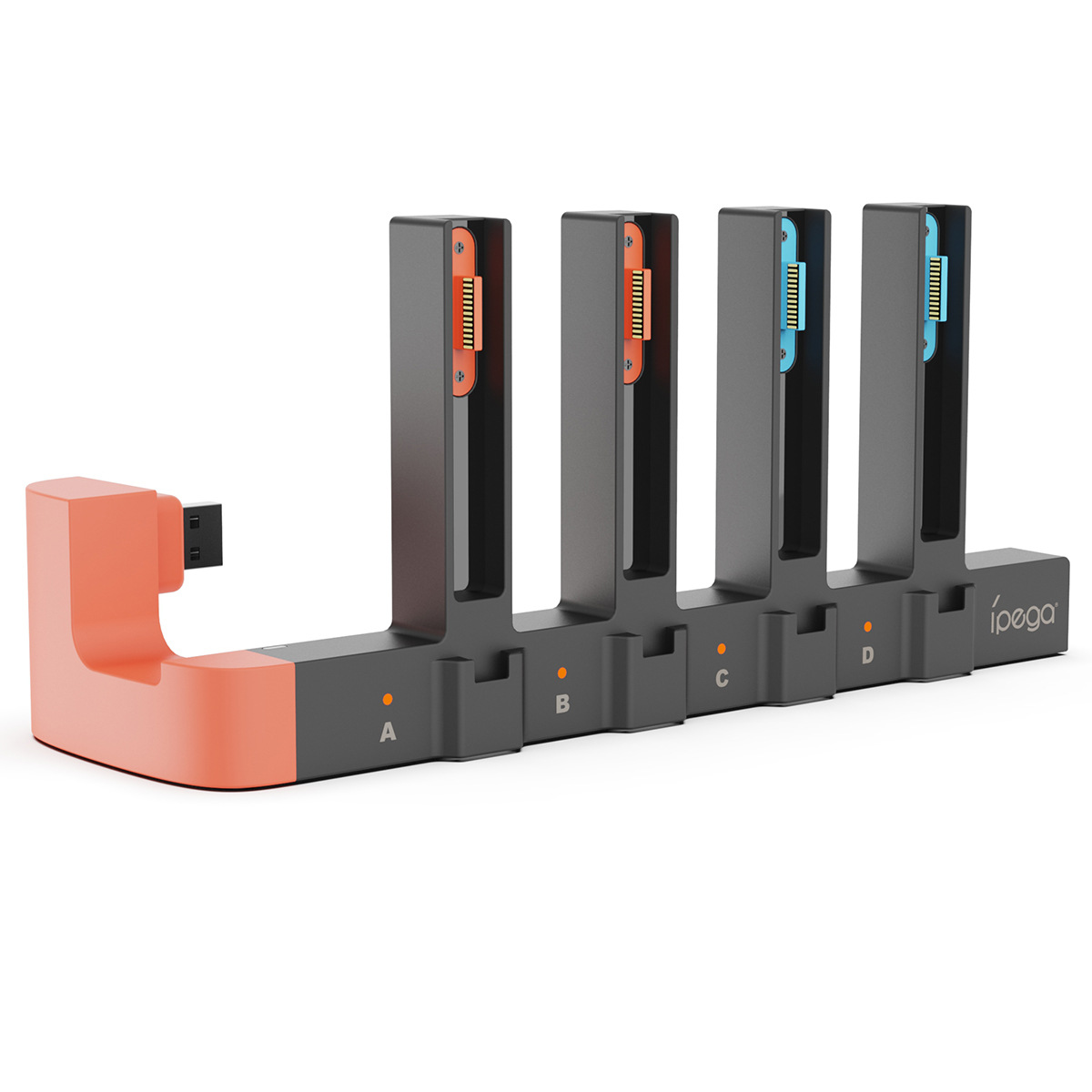 Switch2 Python Eight Charging Base Ns/Oled Charging Station 4 Joypad Handles Synchronous Charging with Led Light