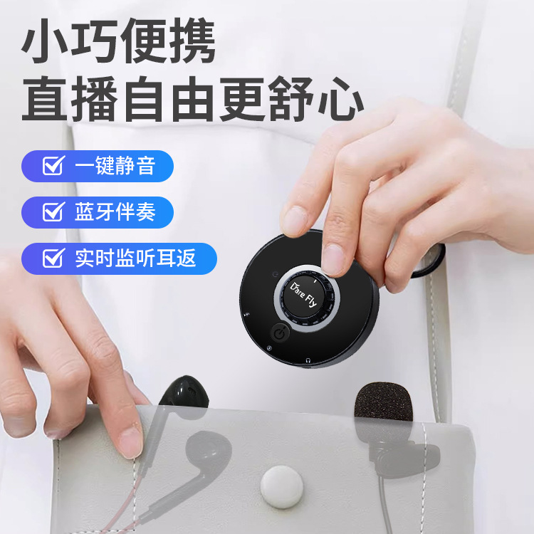 The New Mini Live Streaming Sound Card Set Supports Remote Control of Sound, Reverb, Bluetooth Accompaniment, and Ear-Return Microphone