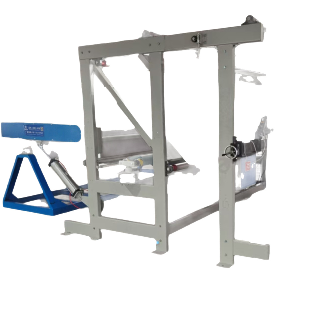 A-Frame Pneumatic Air Roll Divider Air Pressure Roll Machine. High-Speed Rolling of Neat and Smooth Fabric Segments Without Fabric Start and Stop.