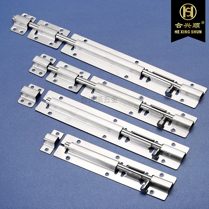 Hexingshun stainless steel bolt open door and window door bolt anti-theft buckle cabinet horizontal bolt Chinese Bolt wholesale
