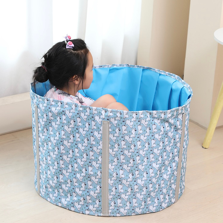 New Household Children's Folding Bath Bag Outdoor Travel Portable Foot Washing Bag Dormitory Large Bath Bucket