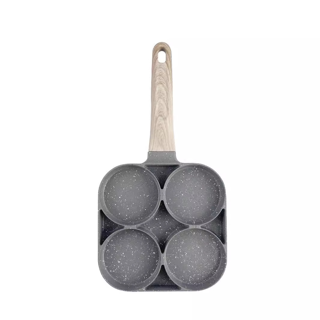 XY105 Egg Hamburger Pot Household Fried Egg Pan Non-stick Pan Four-hole Breakfast Frying Pan Die-casting Flat Bottom