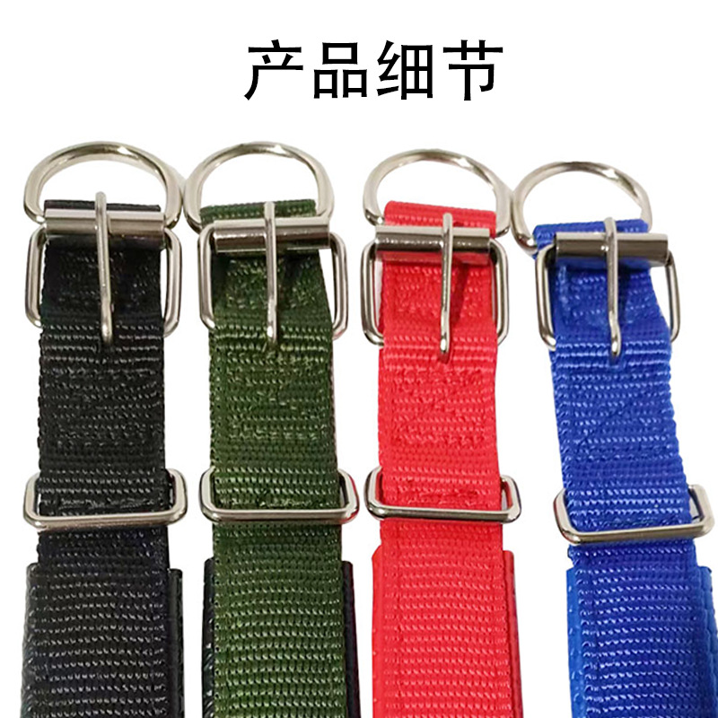 Yuehao Pet Collar pp Ribbon Lined with Polypropylene Pet Foam Dog Collar Collar Traction Pet Supplies