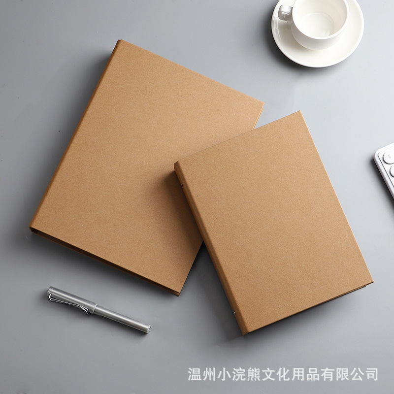 New Dark Kraft paper A5 album album family A4 classmates album can be customized LOGO album folder