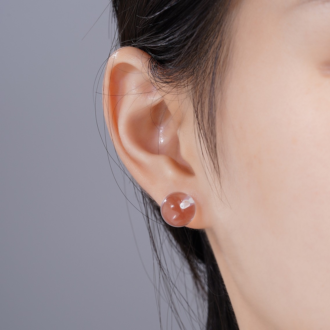 S925 Silver Grade a Natural White Crystal Earrings Women's Fashion Light Luxury Transparent Earrings Dongdaemun Hot Selling Fashion Earrings