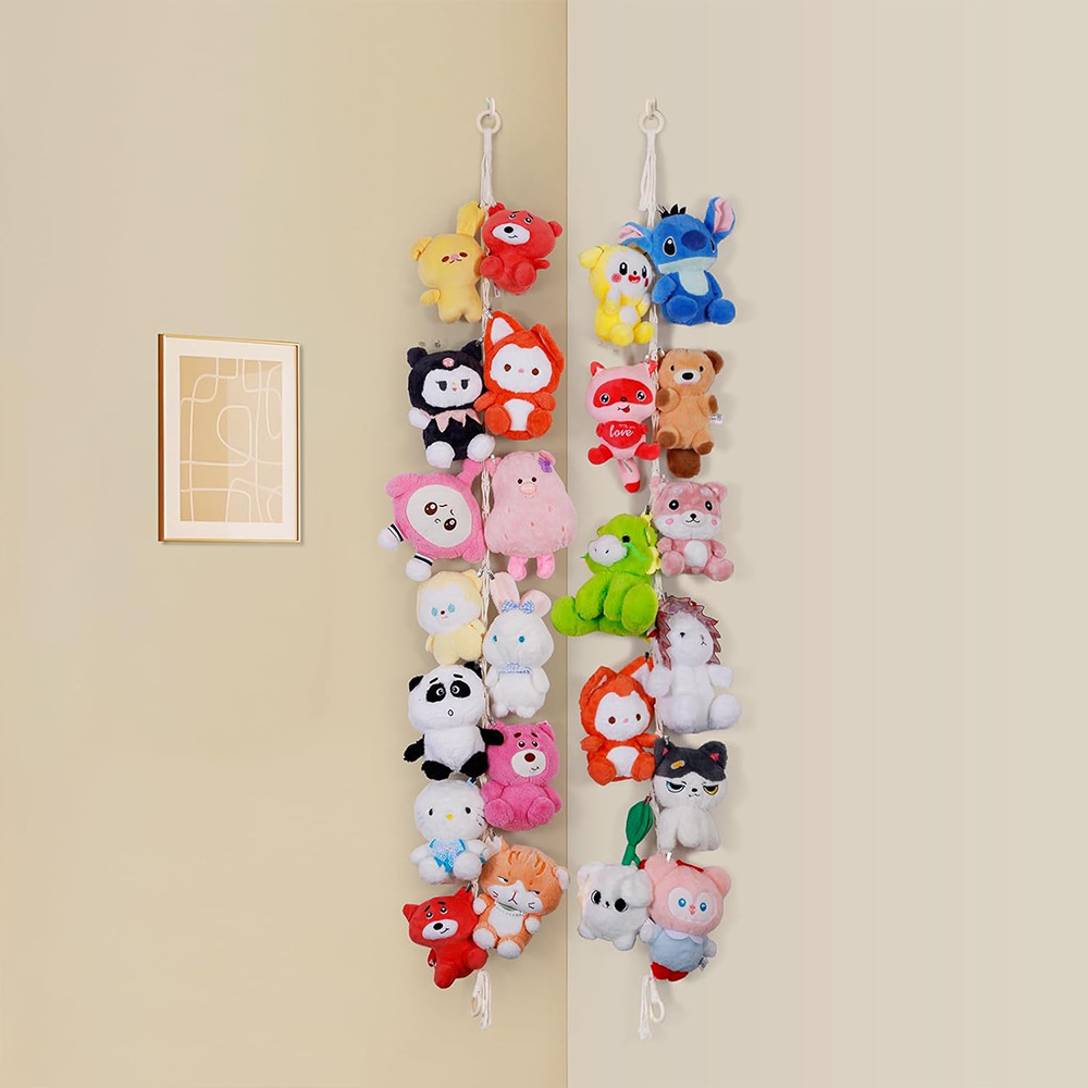 Cross-Border Hot Selling Punch-Free Plush Toy Storage Lanyard Amazon Hot Selling Multi-Clip Display Lanyard