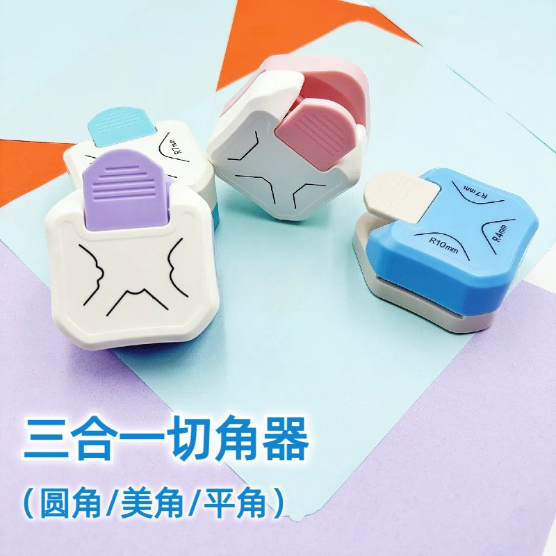 Трехвальный фрезер для углов, многоугольный резак для бумаги, ручное тиснение