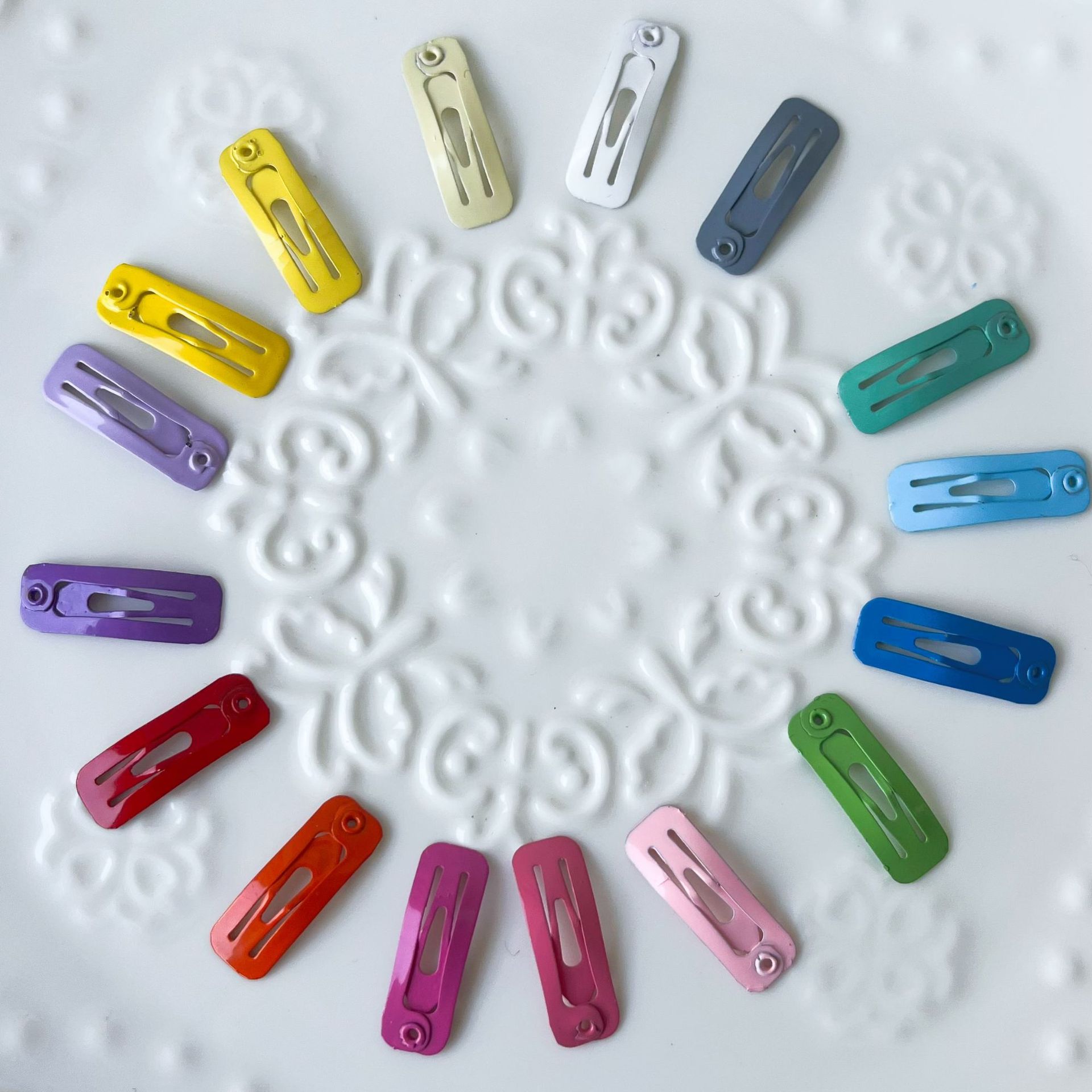 Pet hair accessories 2cm colorful small square BB clip Yorkshire marzis dog hairpin doll decorative hair