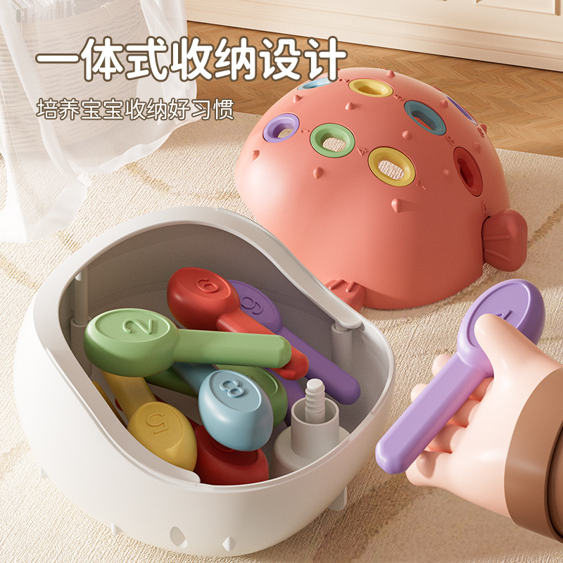 Cross-Border Early Education Concentration Training Baby's Fine Finger Movement Hand-Eye Coordination Matching Hedgehog Nail Insertion Toy