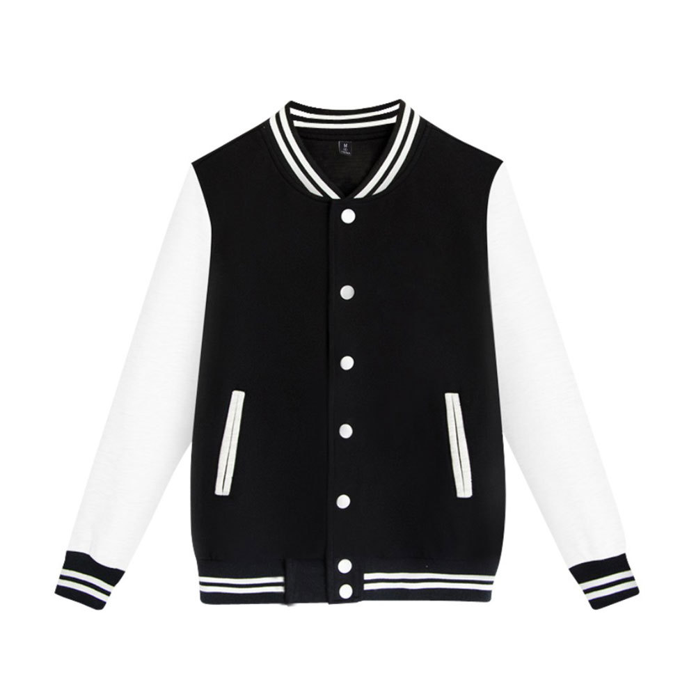 Light Plate Solid Color Jacket Baseball Suit Logo Plus Word Custom Work Clothes European Size Baseball Shirt Men's and Women's Cardigan Jacket